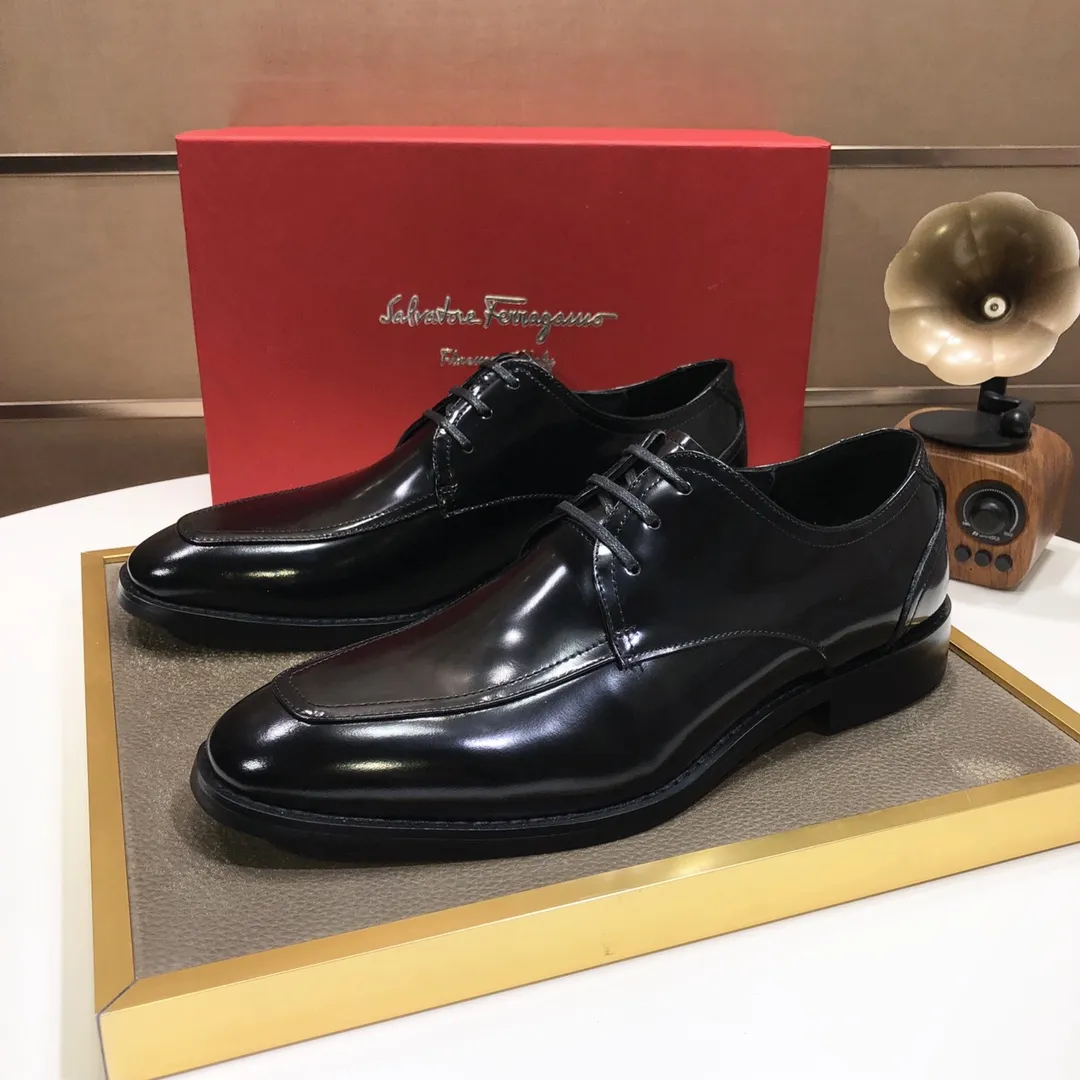 Men's shoes 💰480💰[Ferragamo/Ferragamo] The latest model in the counter, original imported cowhide fabric + sheepskin lining + original luxury metal buckle + original combination outsole, no pressure in comparison 38--44 (custom-made for 45, non-refundable)